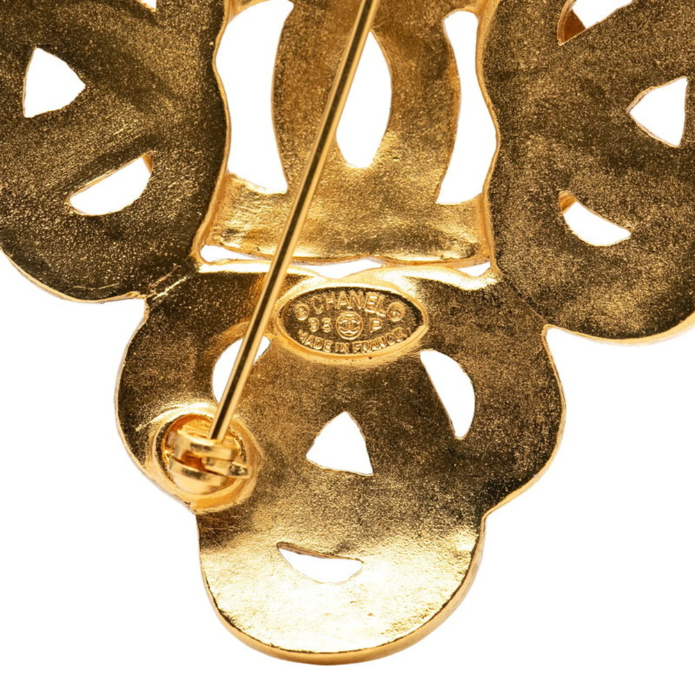 CHANEL Authentic Vintage Green Logo Brooch - Picture 3 of 3